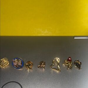 Vintage Lapel Pins- Heart, American, Angel, Bird, Heart, Angel, Fish.